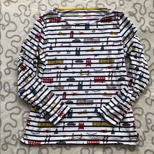 Boden Multicolor Striped Long Sleeve Tee